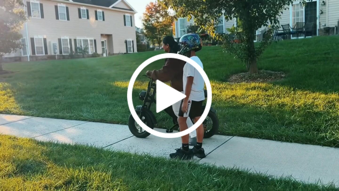 Customer video review of Eskute® V100 16*4.0" Mini Electric Bike