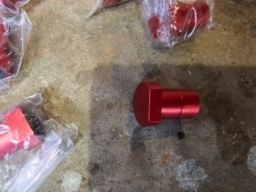 Customer photo review of Aluminum Bench Dogs for 3/4 in. or 20mm Dog Holes