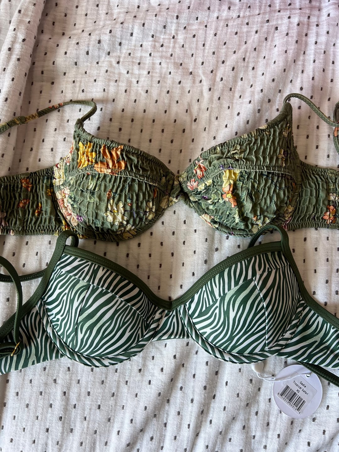 Customer photo review of SADIE Tropical Safari Underwire Bikini Top