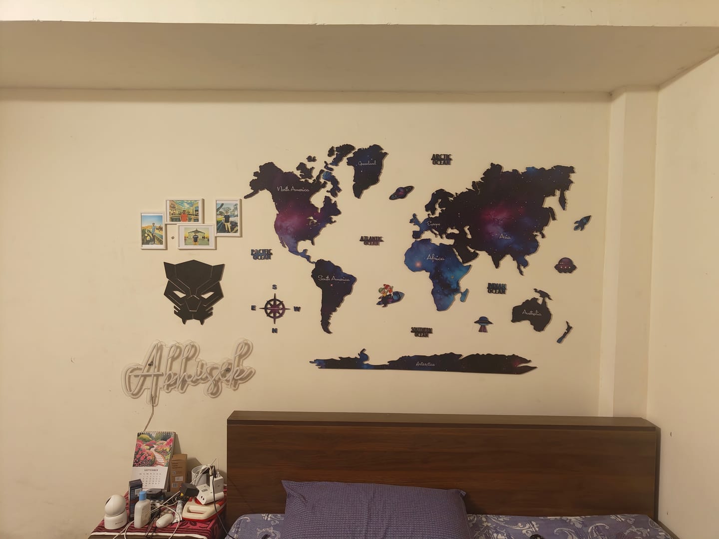 Customer photo review of Galaxy Wooden World Map