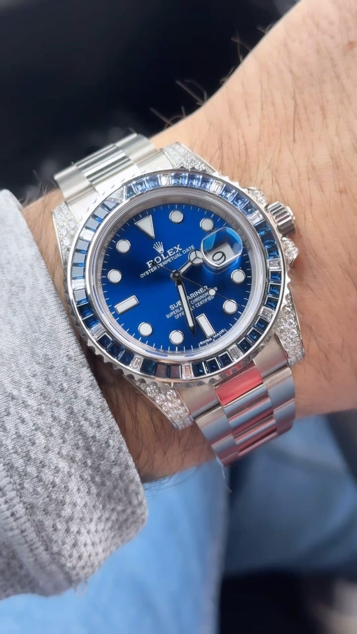 Customer photo review of Submariner Date 40mm 116659SABR White Gold Blue Dial Sapphire Diamond Bezel