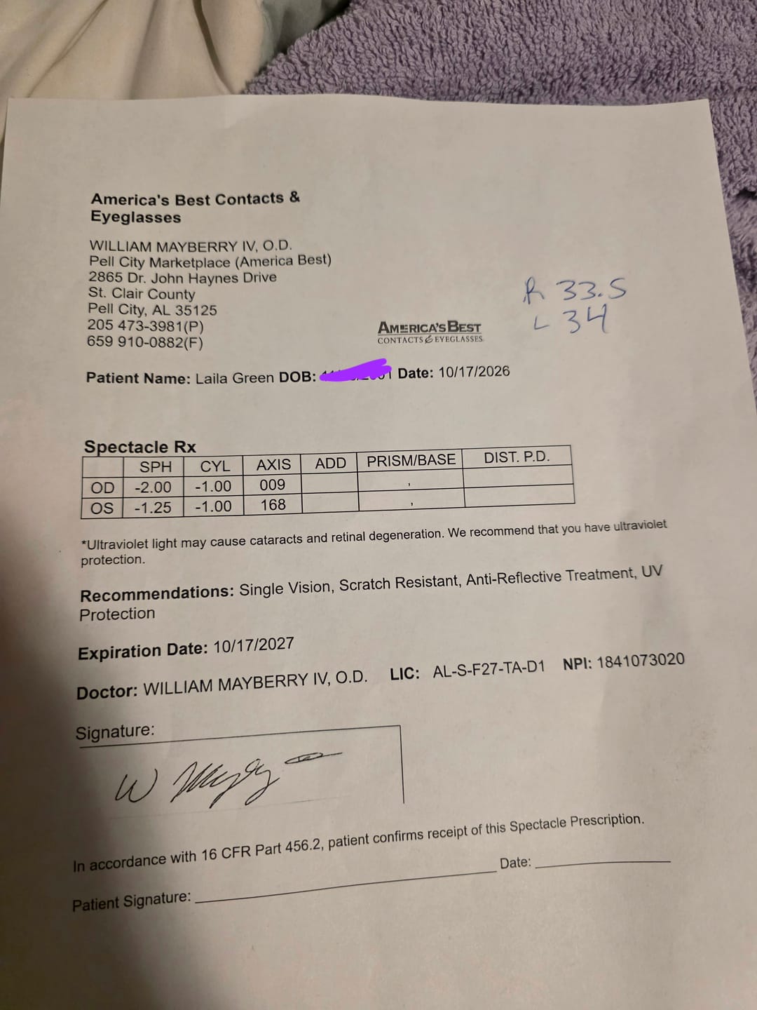 Customer photo review of Noir Eyeglasses