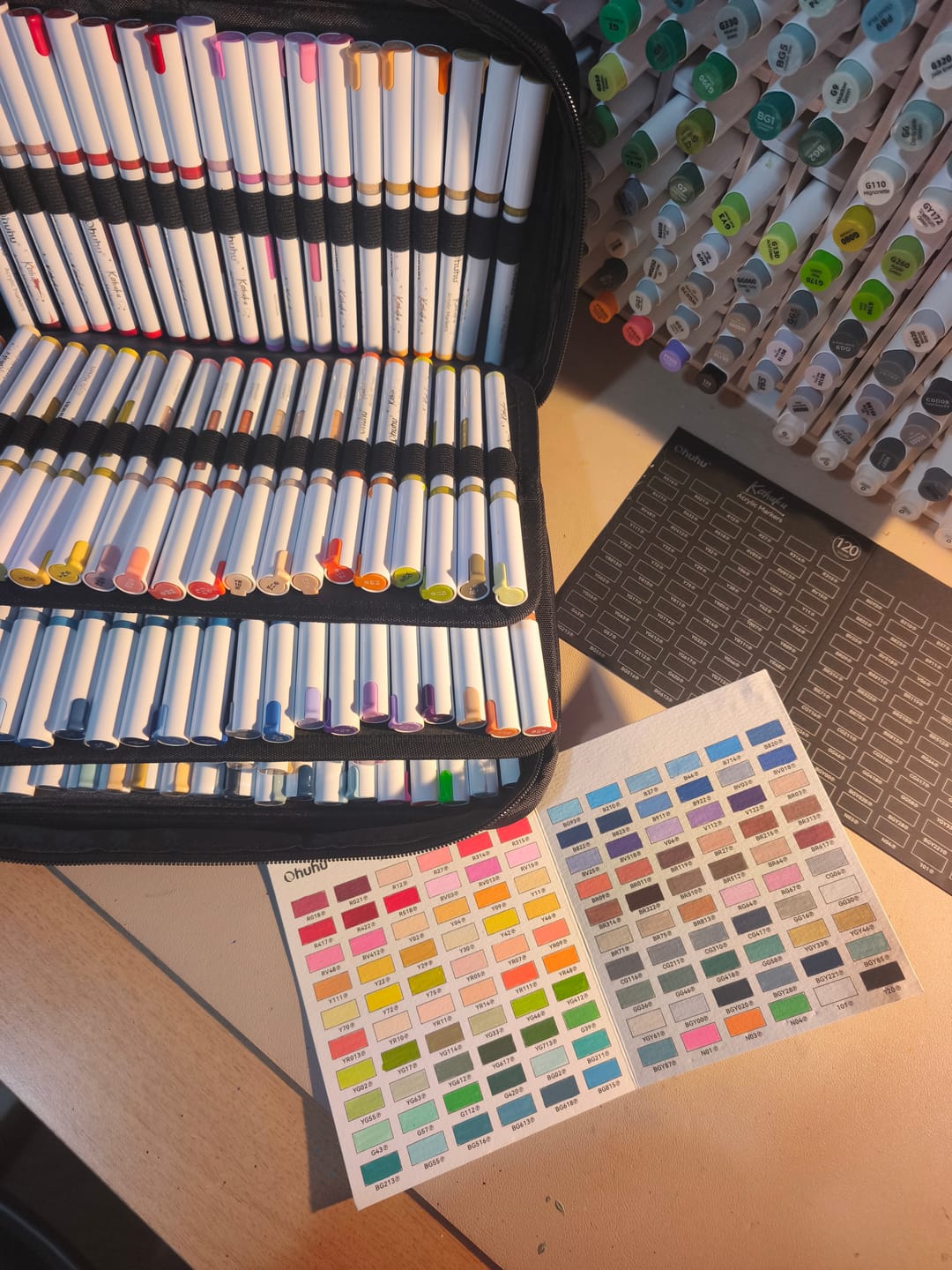 Customer photo review of Ohuhu Kahuku Series Direct-ink Acrylic Paint Markers