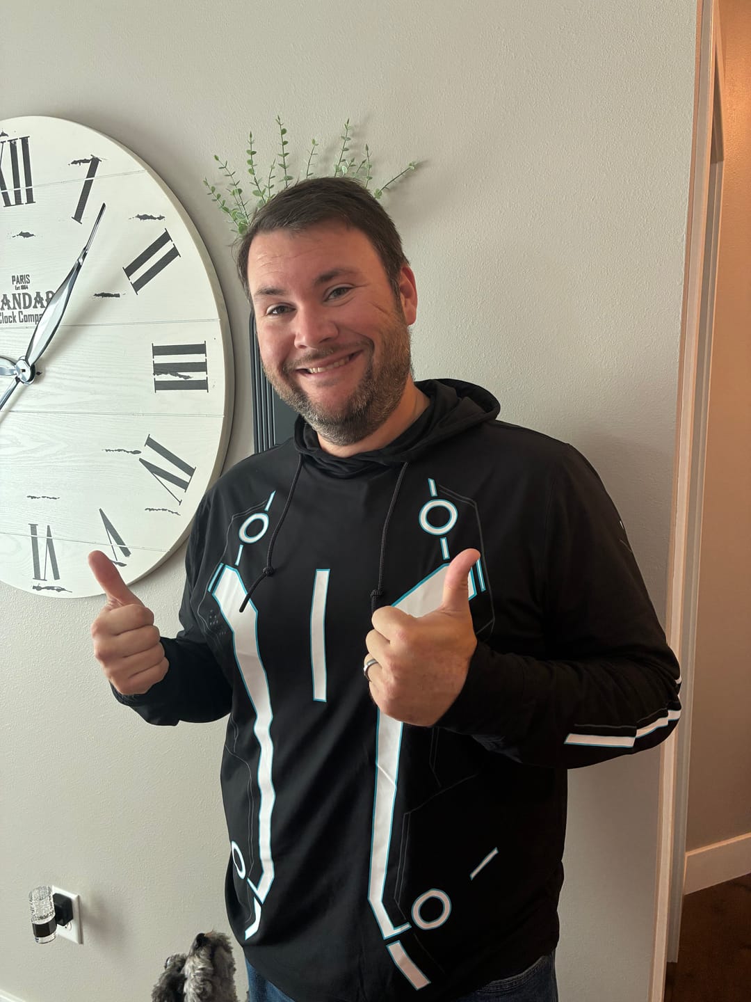Customer photo review of Disney's Tron Legacy "Light Suit" – Performance Hoodie