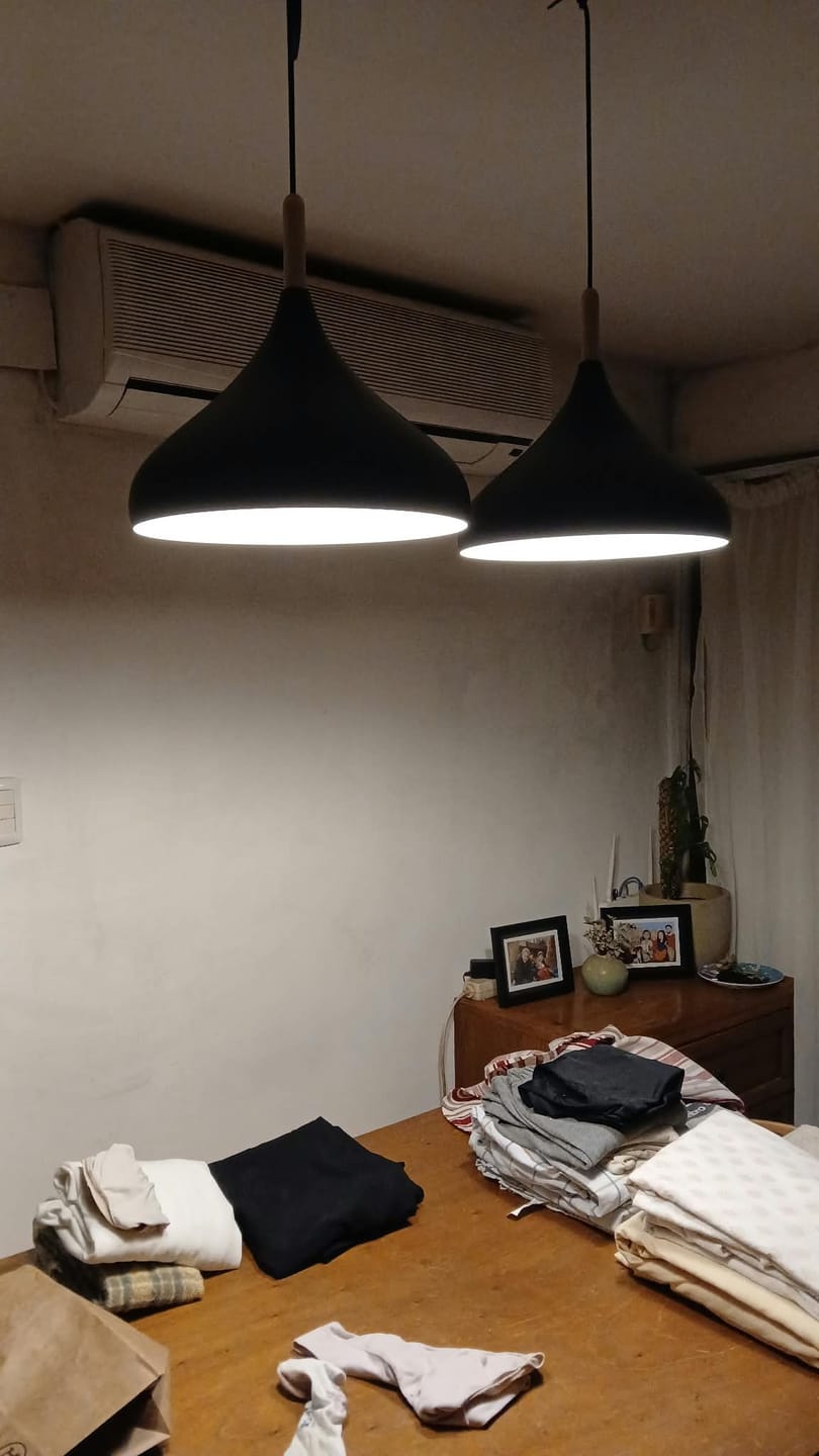 Customer photo review of Lámpara Colgante De Techo Nórdica Metal Madera De Diseño