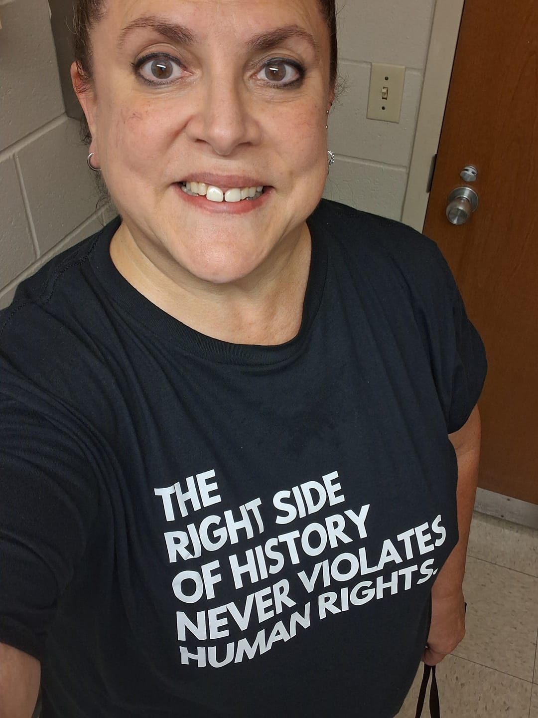 Customer photo review of Right Side of History Unisex T-shirt