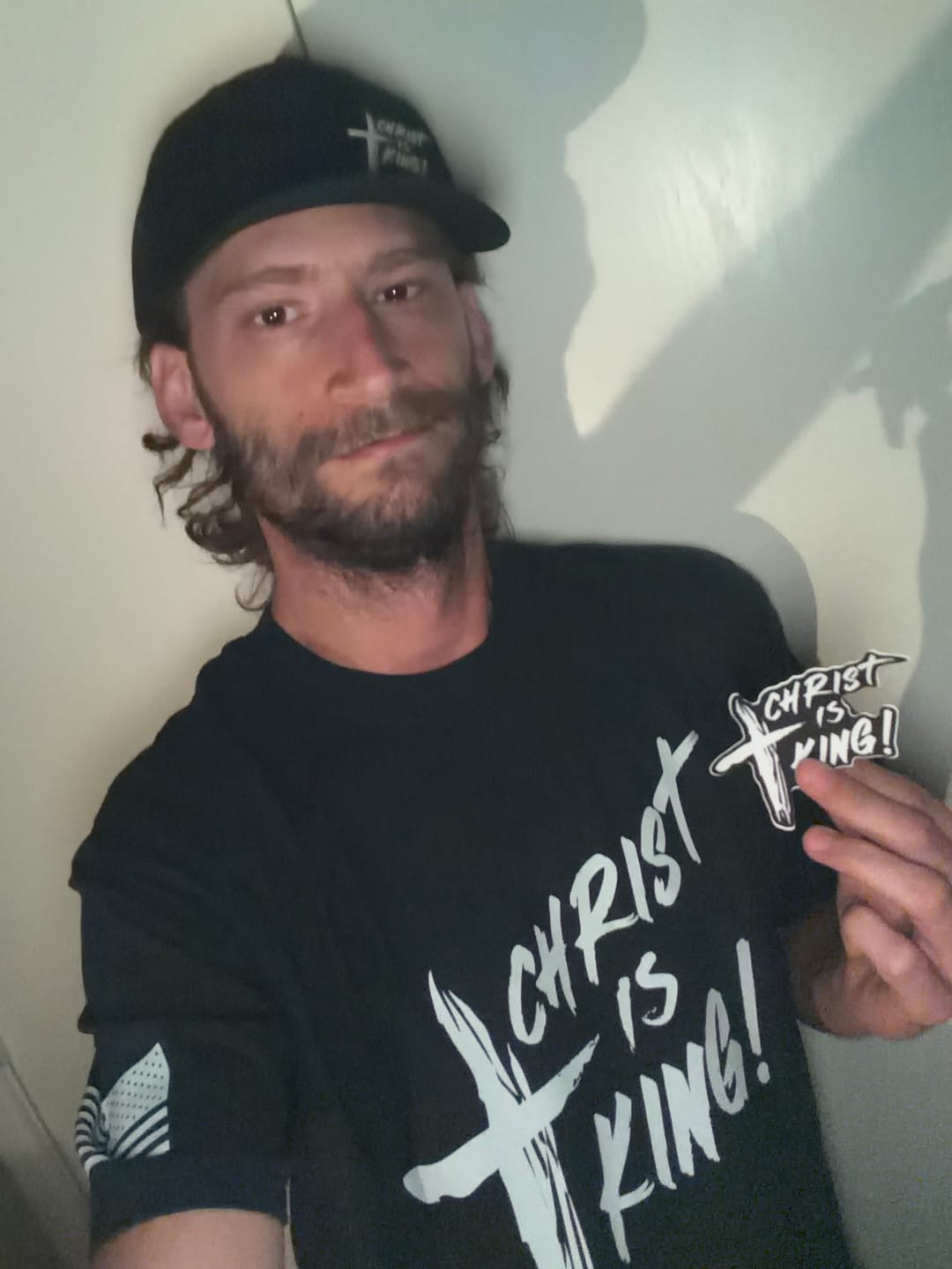 Customer photo review of Christ Is King T-Shirt