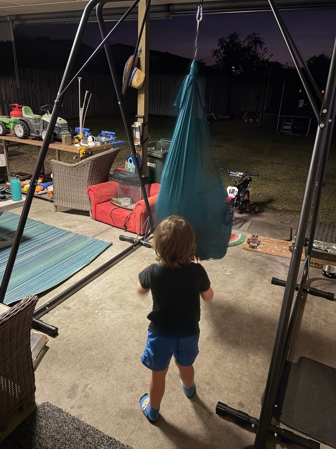 Customer photo review of Premium Sensory Swing Stand