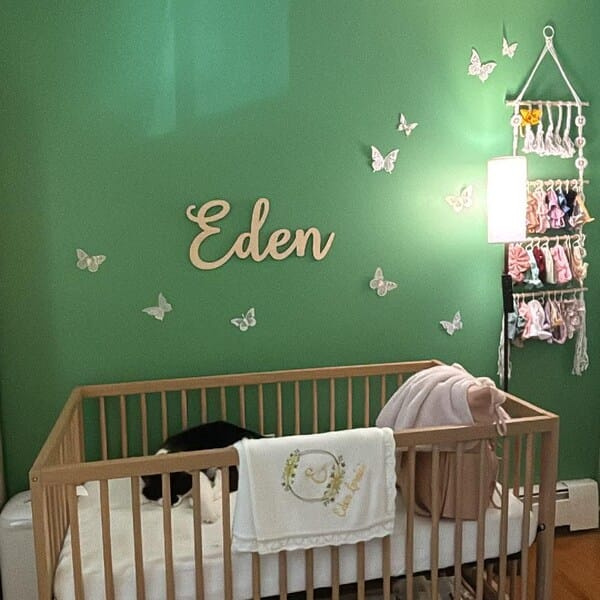Customer photo review of Personalized Wooden Name Sign with LIVE PREVIEW (14 font options)