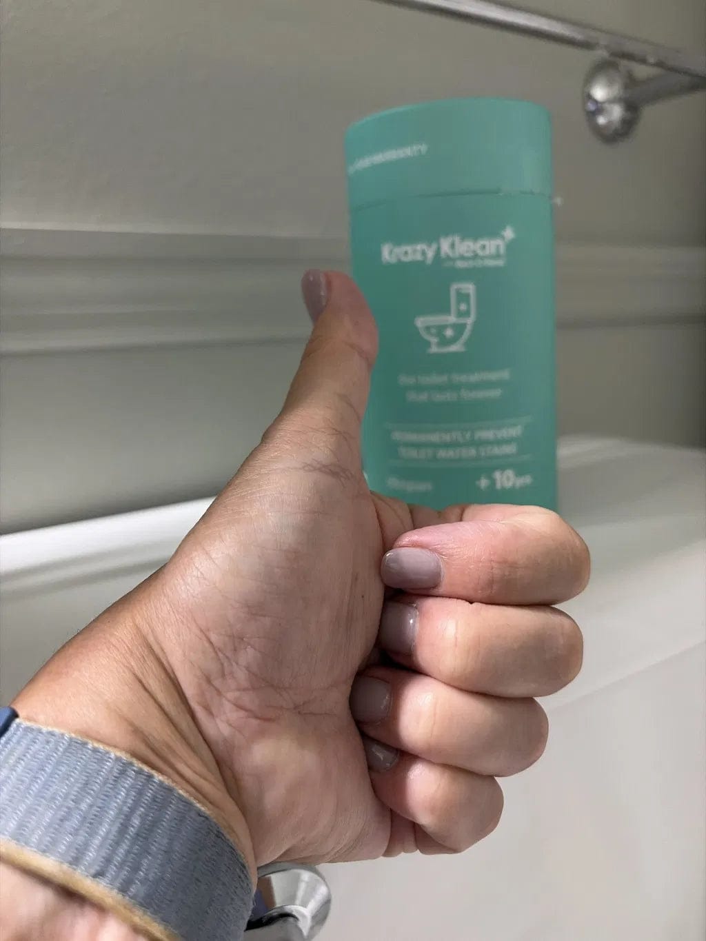 Customer photo review of Krazy Klean  Otomatik Klozet Temizleyici ve Kireç Önleyici Kalkan !