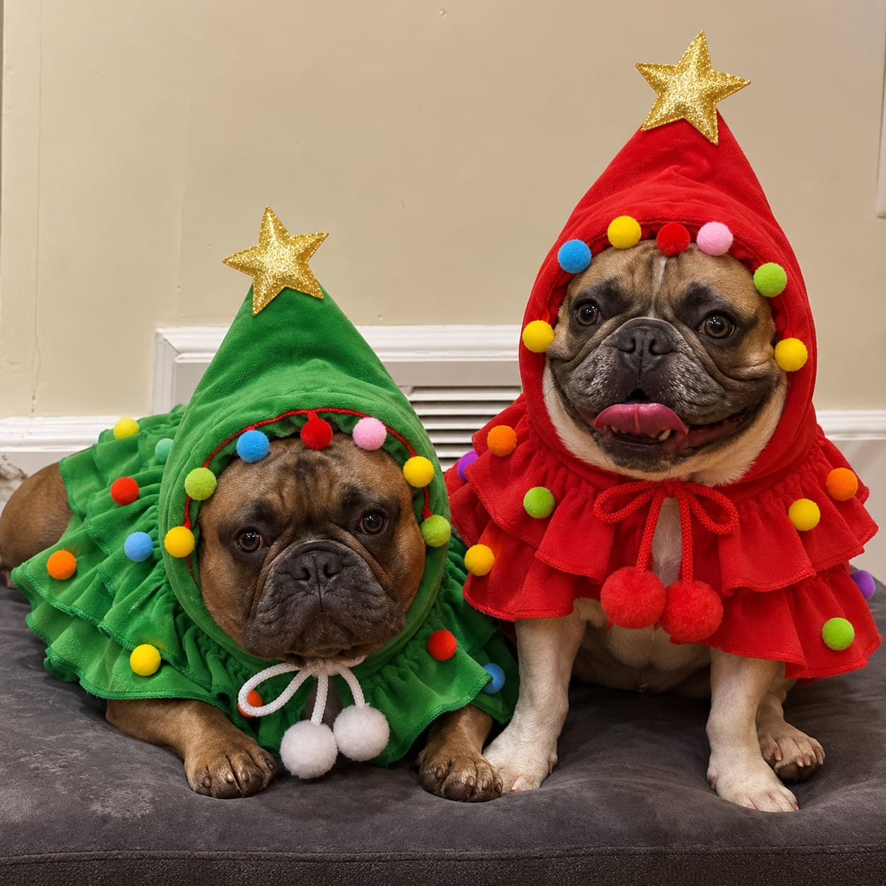 Customer photo review of 🎄 Velora™ Christmas Tree Pet Cape