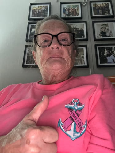 Customer photo review of Hope Pink Bundle - T-Shirt, Hat, Sticker