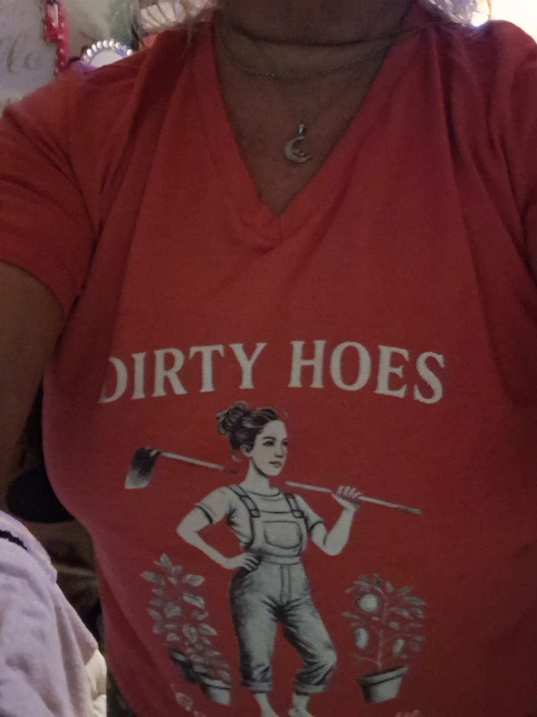 Customer photo review of Dirty Hoes V-Neck
