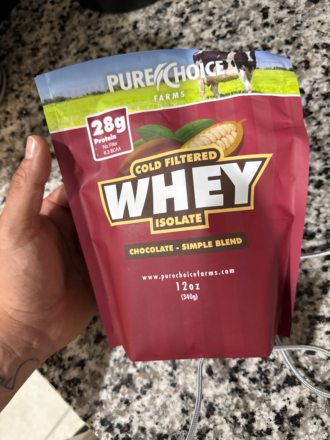 Customer photo review of Whey Protein Isolate Chocolate