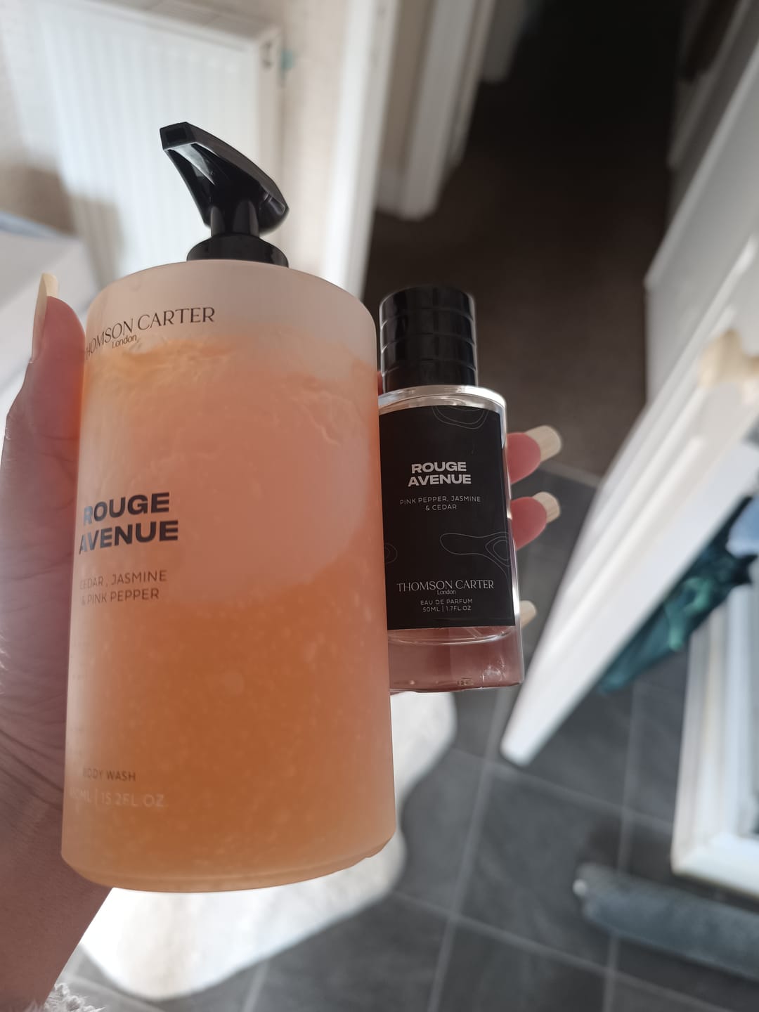Customer photo review of 50ml Fragrance & Body Wash Bundle