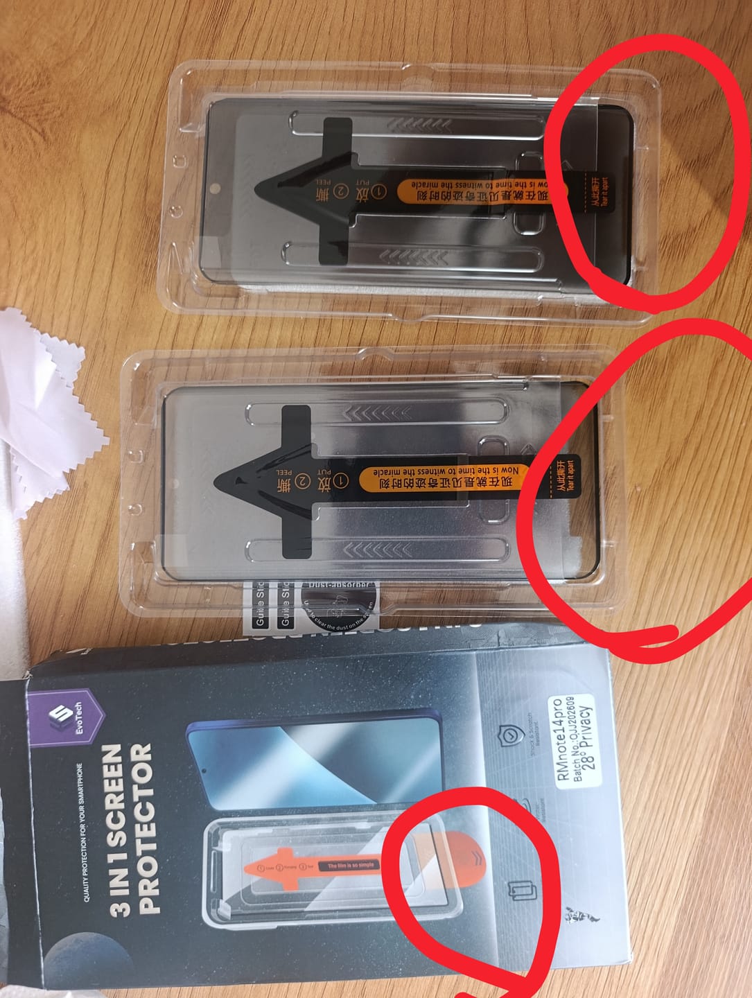Customer photo review of 3-w-1 Szkło Ochronne - Redmi