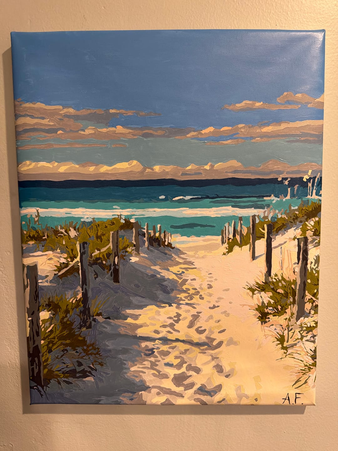 Customer photo review of Beach Path | Paint by Number