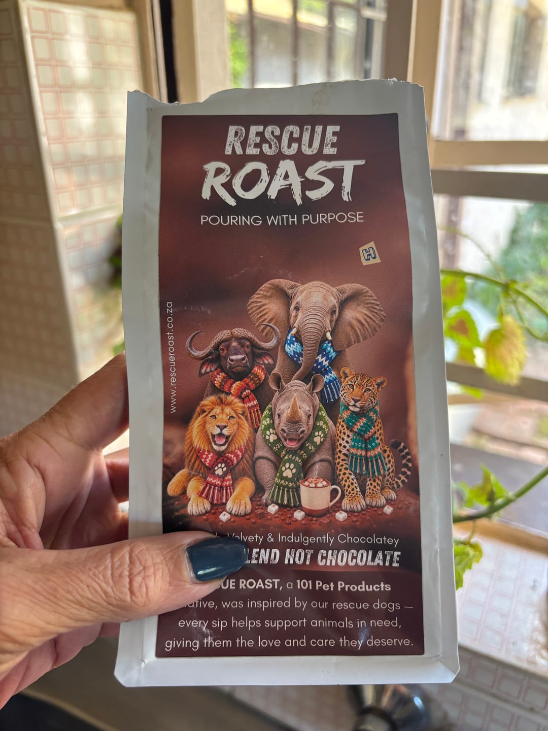 Customer photo review of Rescue Roast Hot Chocolate Subscription Box