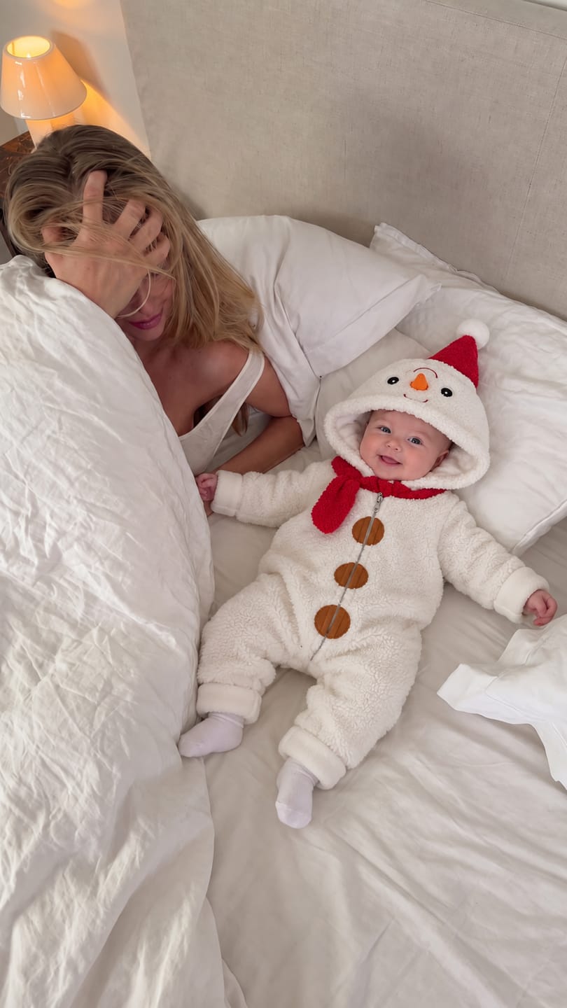 Customer photo review of Snowman Snuggle Suit