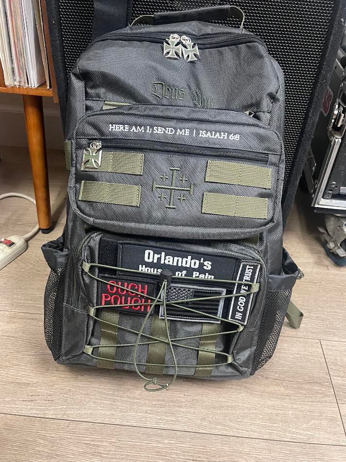 Customer photo review of On His Mission Tactical Backpack
