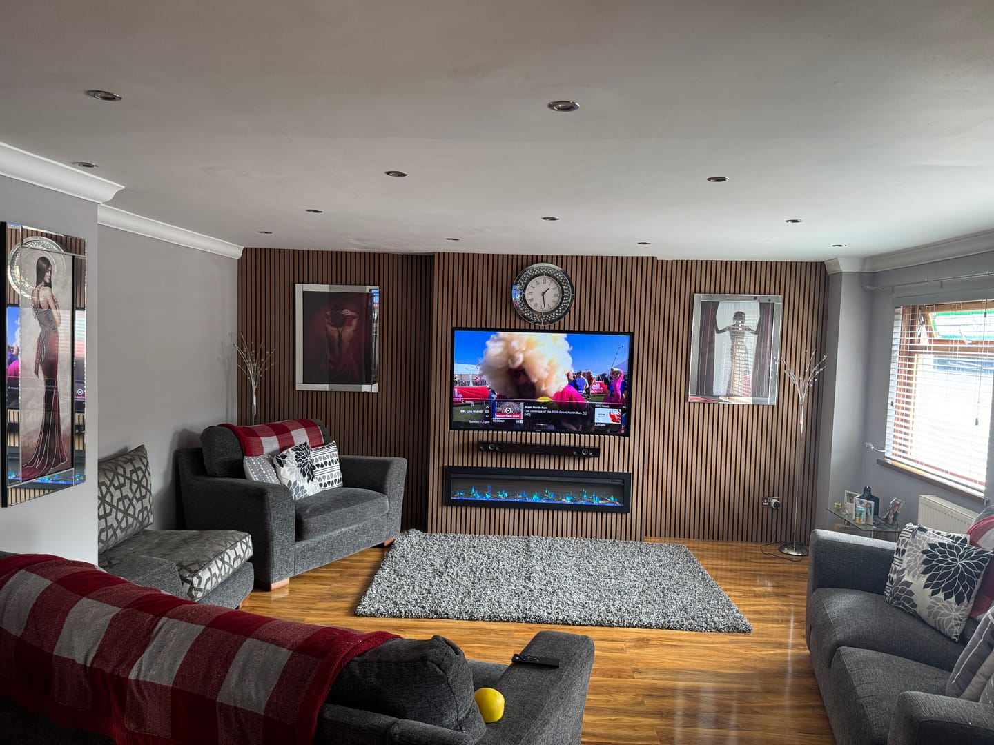 Customer photo review of Natural Oak Acoustic Wall Panel