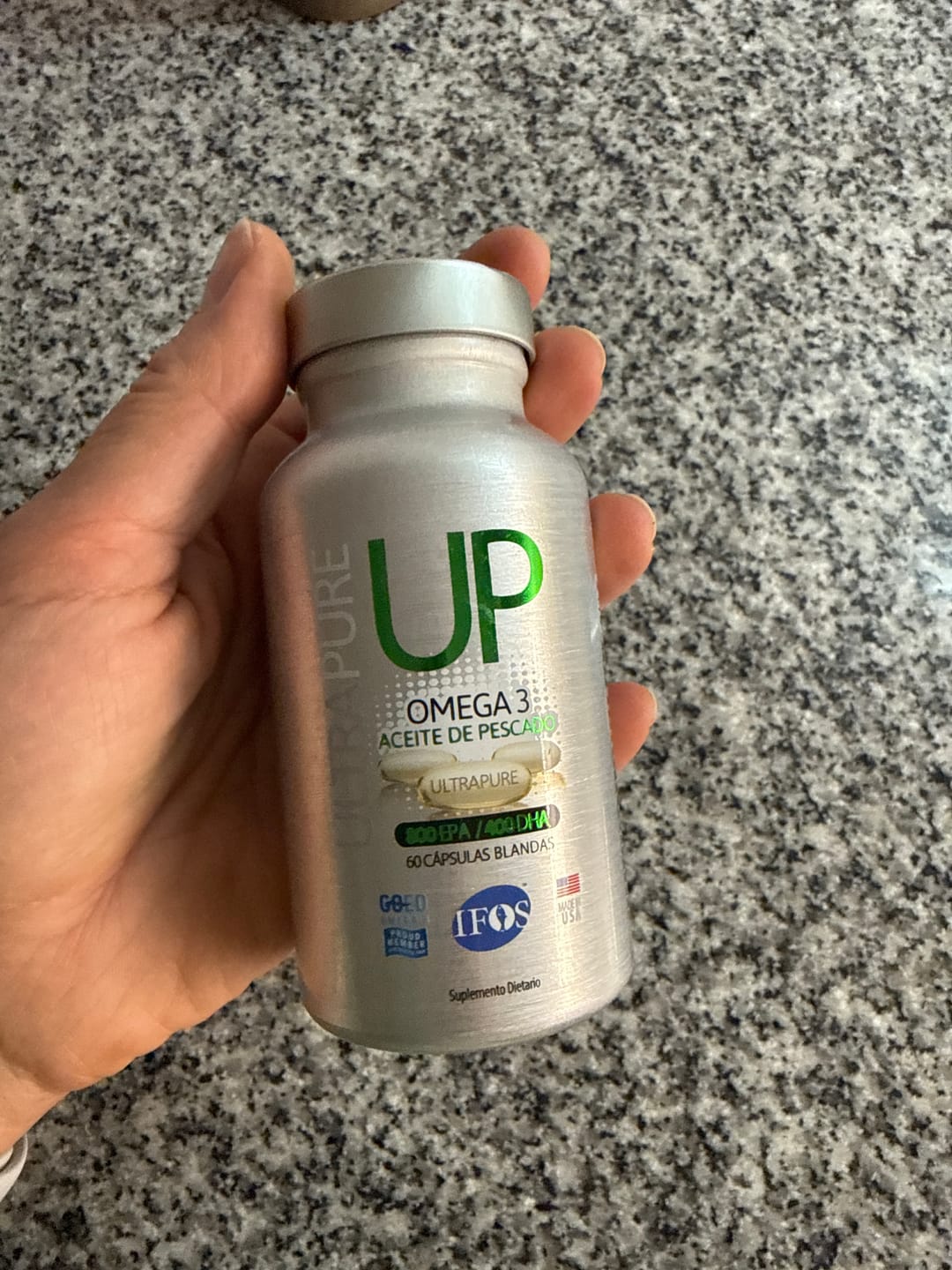 Customer photo review of Omega-3 UP Ultrapure · Pack Mensual | 60 Cápsulas