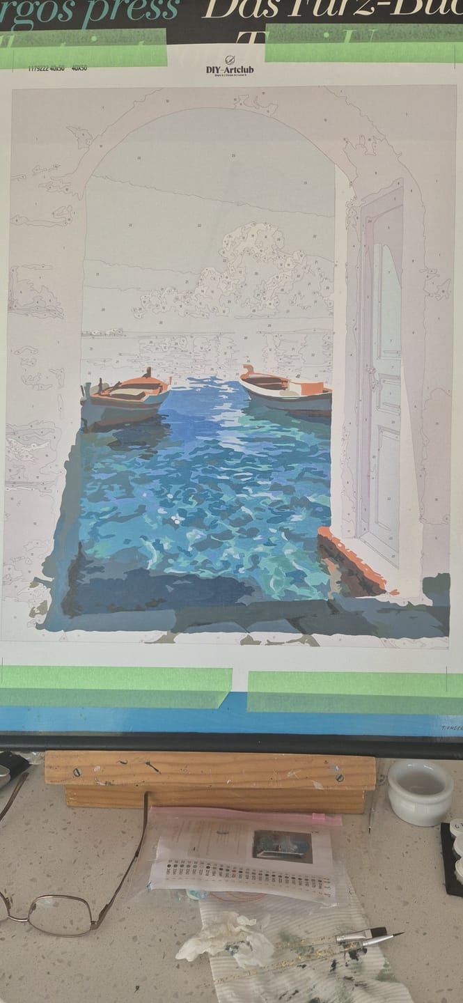 Customer photo review of Mediterranean Doorway | Paint by Number