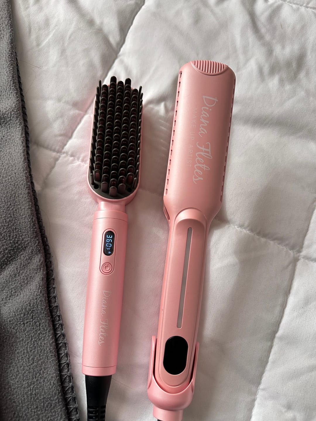 Customer photo review of Set Plancha Profesional Infrarroja + Cepillo Alaciador Light Pink