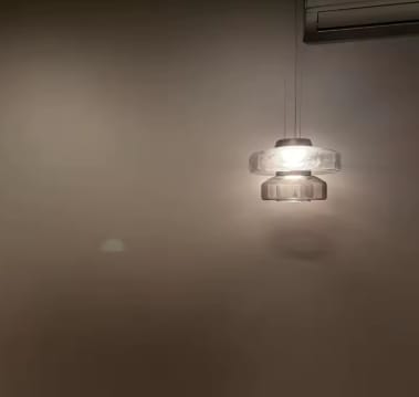 Customer photo review of Layered Glass LED Pendant Light | Solvane