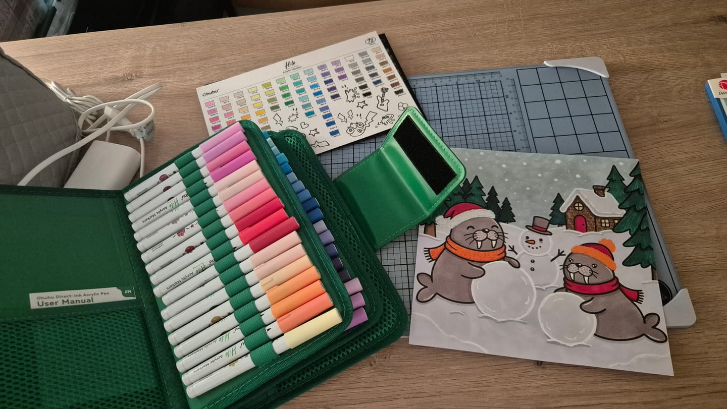 Customer photo review of Ohuhu Hilo Series Direct-ink Acrylic Paint Markers
