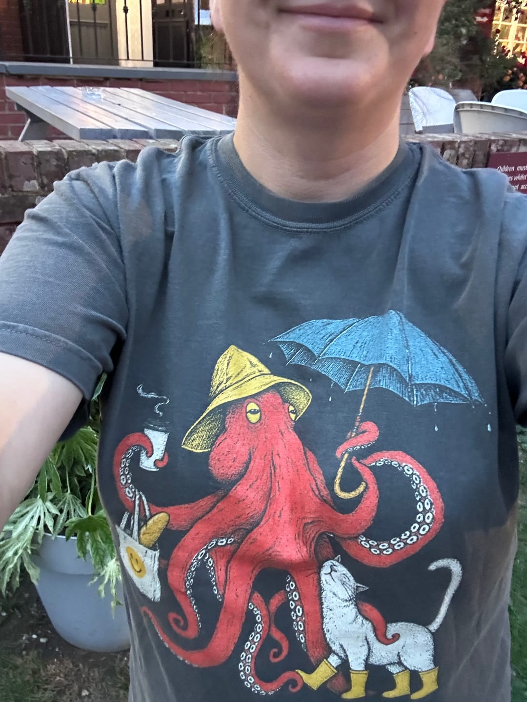Customer photo review of Out & About T-Shirt