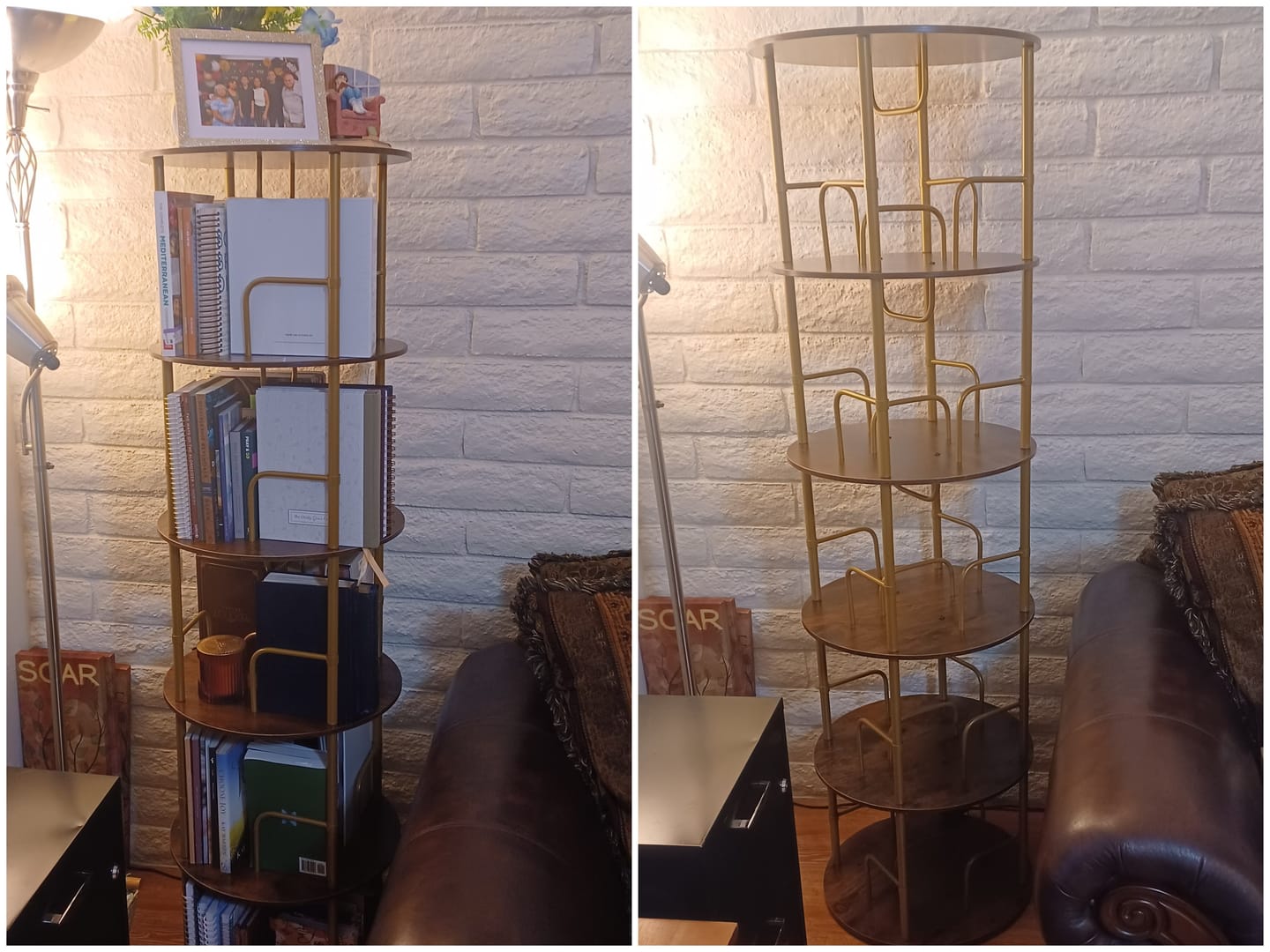 Customer photo review of Flycity 3-5 Tier Rotating Bookshelf With 360° Spinning Display