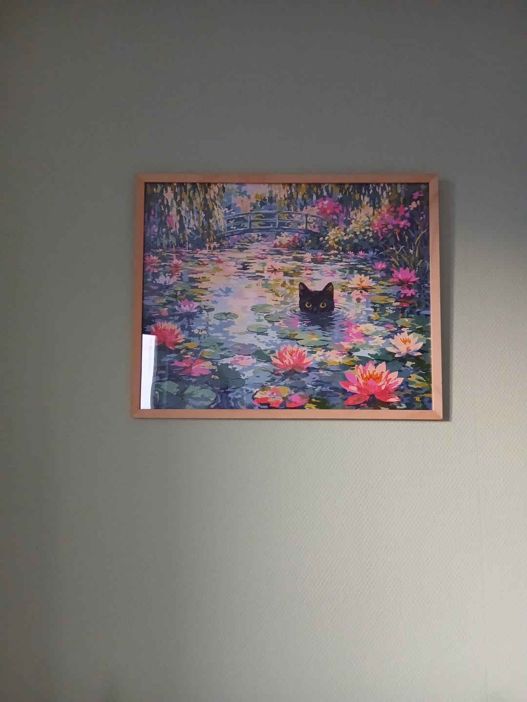 Customer photo review of Chat noir et fleurs de lotus