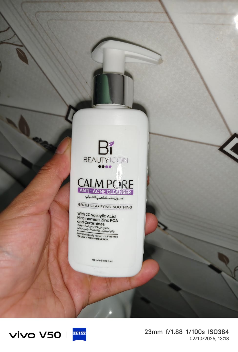 Customer photo review of Calm Pore Anti Acne Cleanser