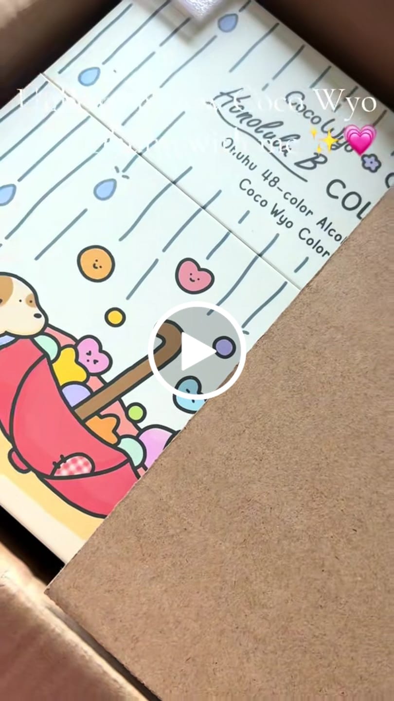 Customer video review of Ohuhu x Coco Wyo Cozy Mood Coloring Kit, Honolulu B 48 Colors Alcohol Markers with Brush & Fine Dual Tips, Coloring Book with Mood Tracker Pages