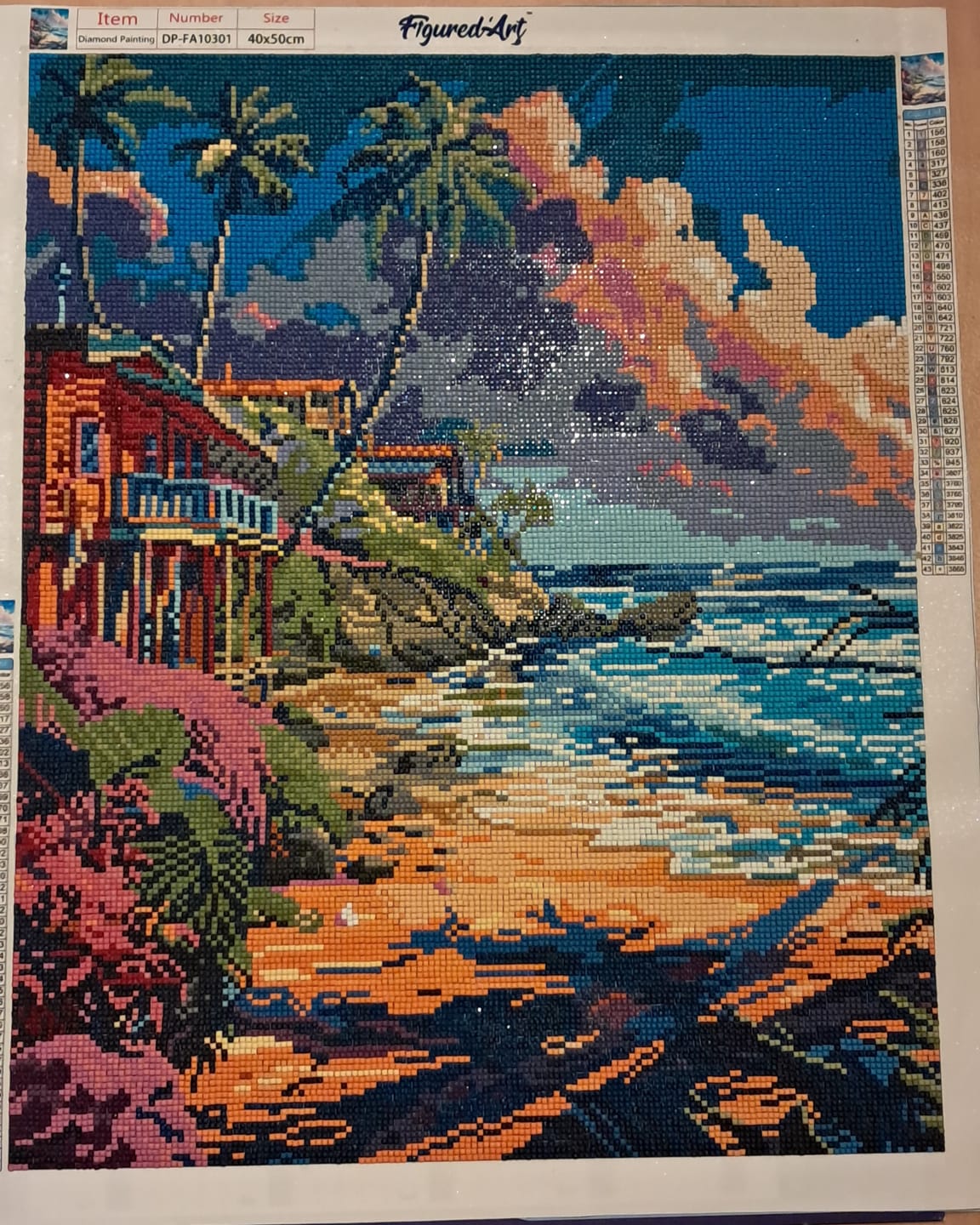 Customer photo review of Broderie Diamant - Maisons en bord de plage