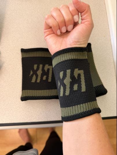 Customer photo review of LYFT-RX Slim Fit Sweatbands - 4PACK (OD Green Dark/Light)