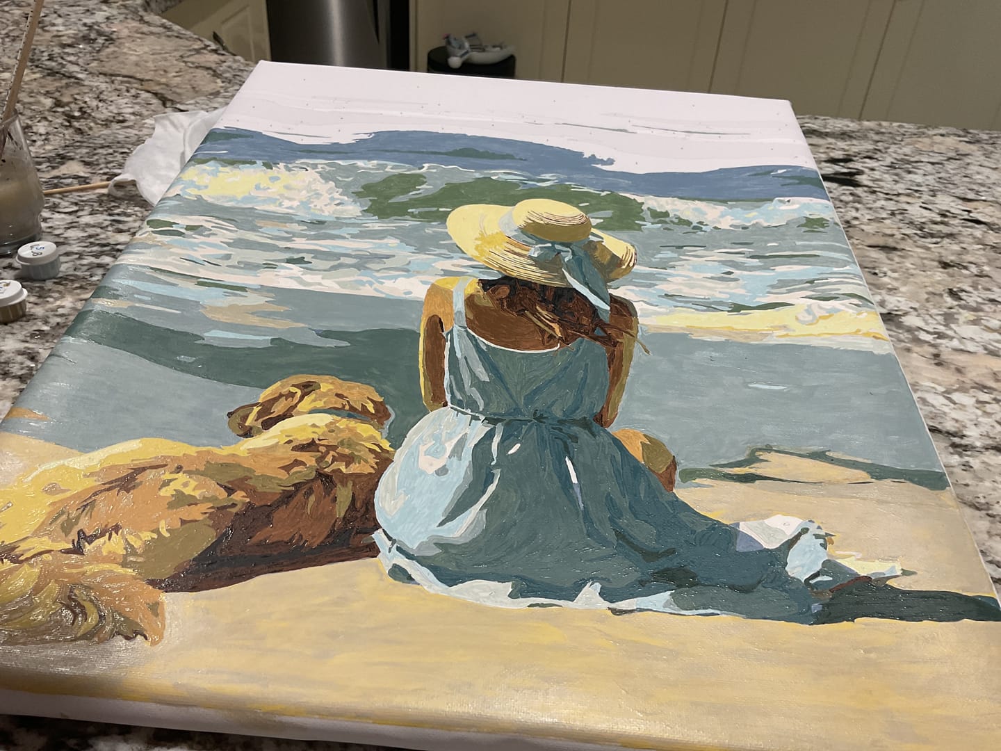 Customer photo review of Waves of Calm | Paint by Number