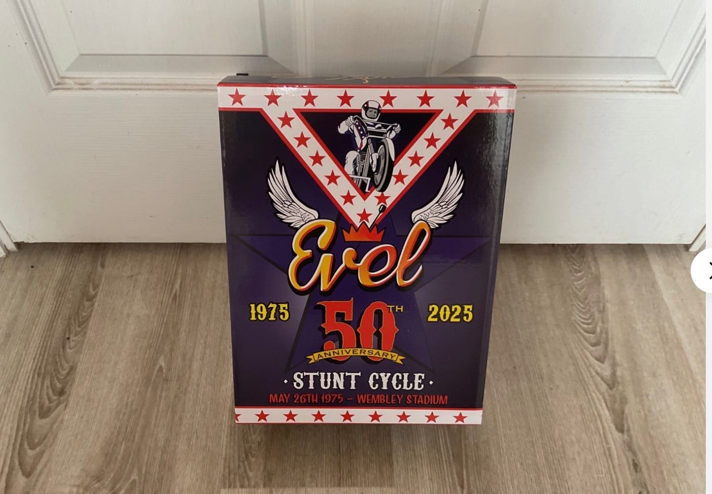 Customer photo review of Wembley 50th Anniversary Evel Knievel Stunt Cycle Set – Limited Gold Edition