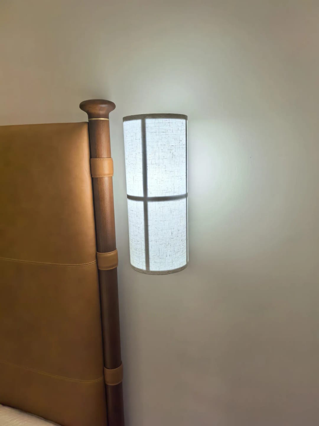 Customer photo review of Fabric Cylinder Wall Lamp