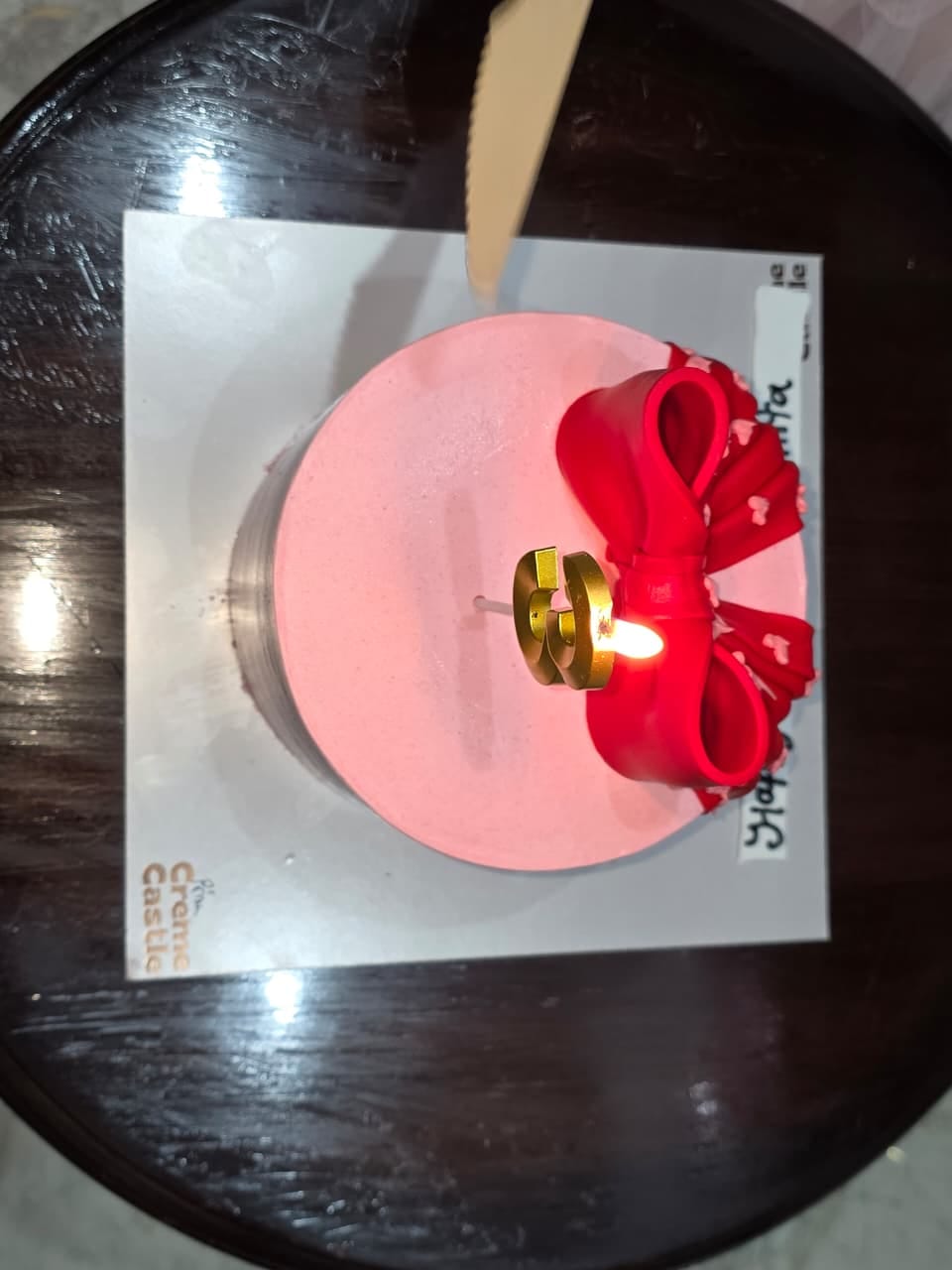 Customer photo review of Vintage Bow n Ribbon Cake