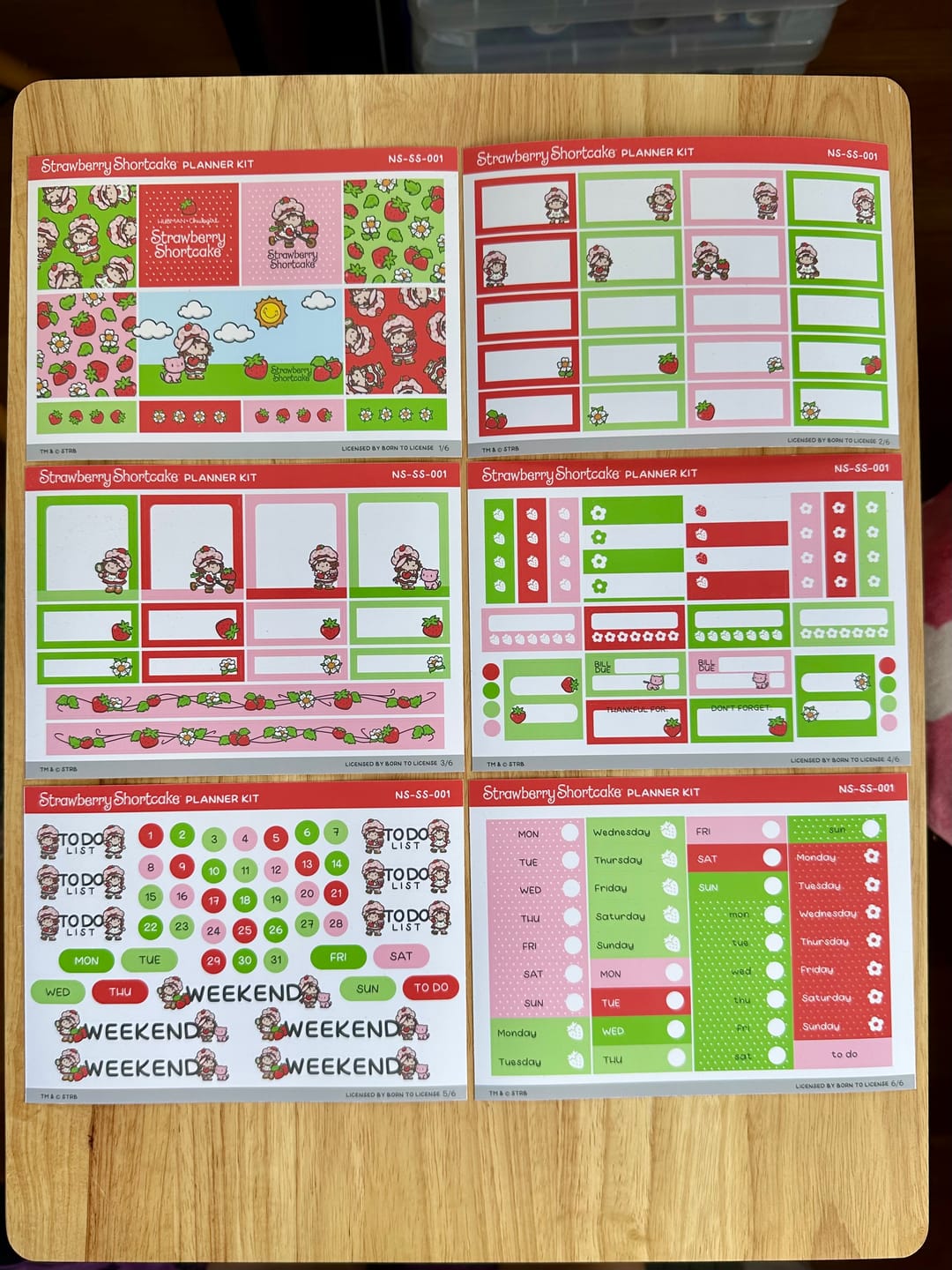Customer photo review of Strawberry Shortcake Planner Kit (Set of 6)