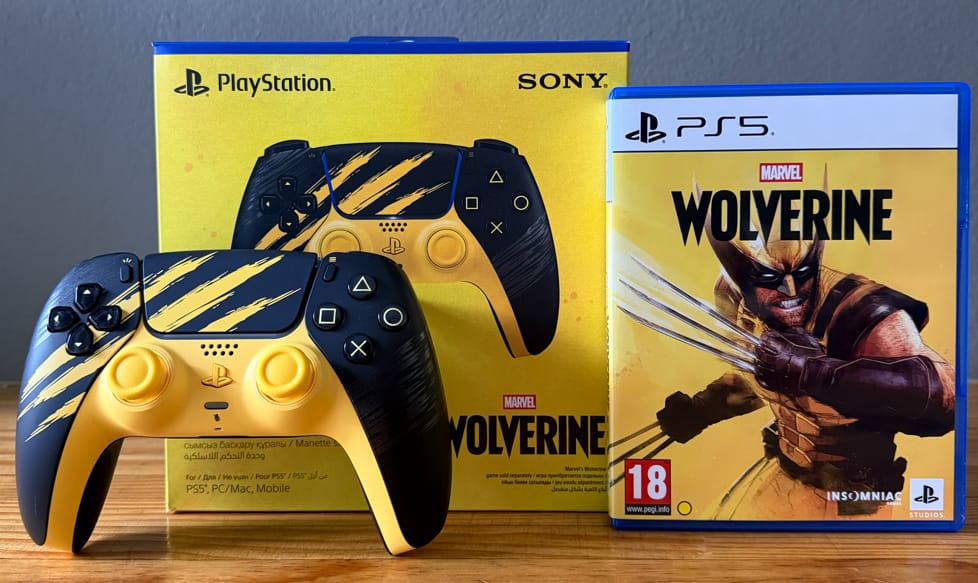 Customer photo review of Marvel’s Wolverine (PS5) + PlayStation 5 (PS5) DualSense Wireless Controller - Marvel’s Wolverine Battle Yellow Limited Edition