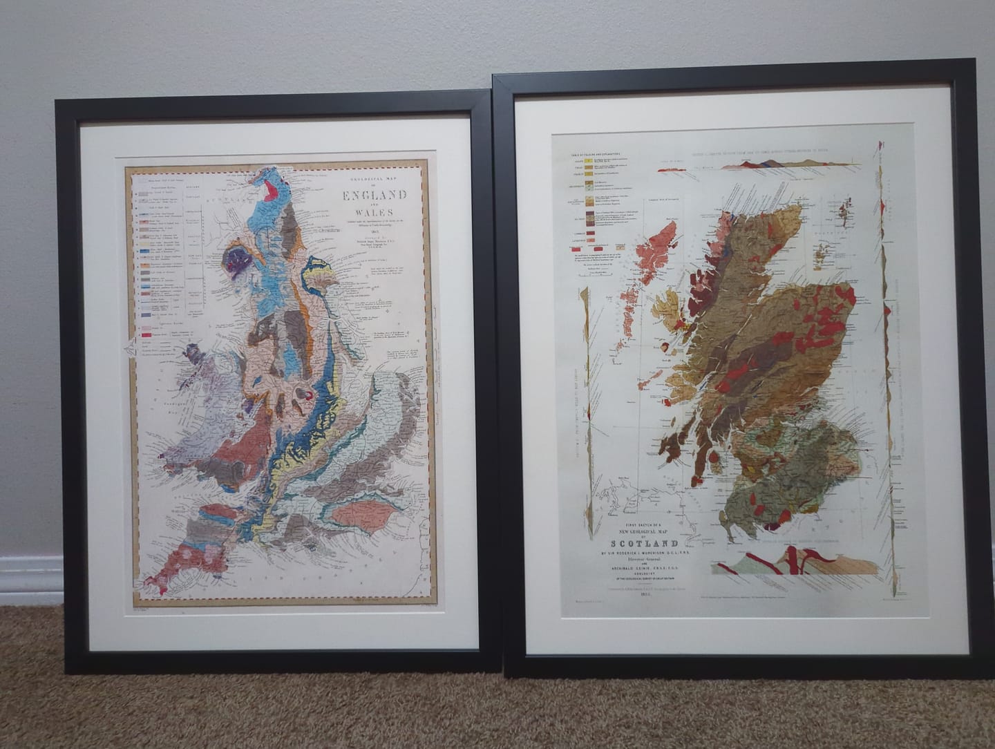 Customer photo review of Old Map of Scotland Geology by Roderick I. Murchison 1862 - Skye, Shetland, Orkney, Highlands