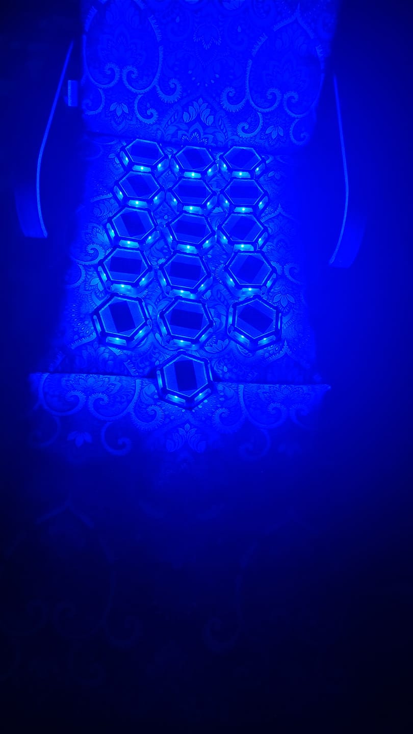 Customer photo review of Blue Solar Dock Lights Driveway Deck Lights