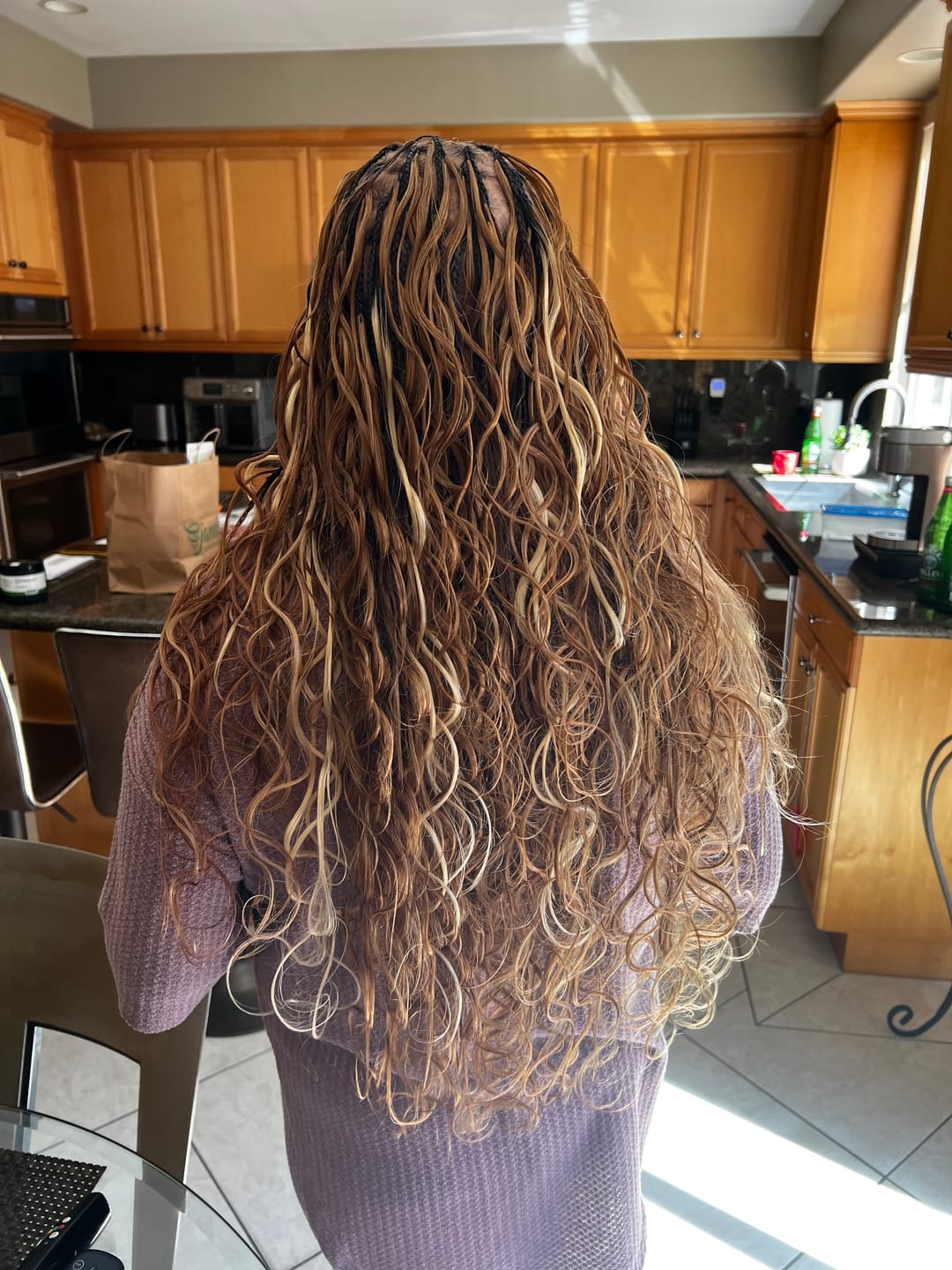 Customer photo review of #T1B/27/30/613 Ombre Blonde Body Wave Human Crochet Hair