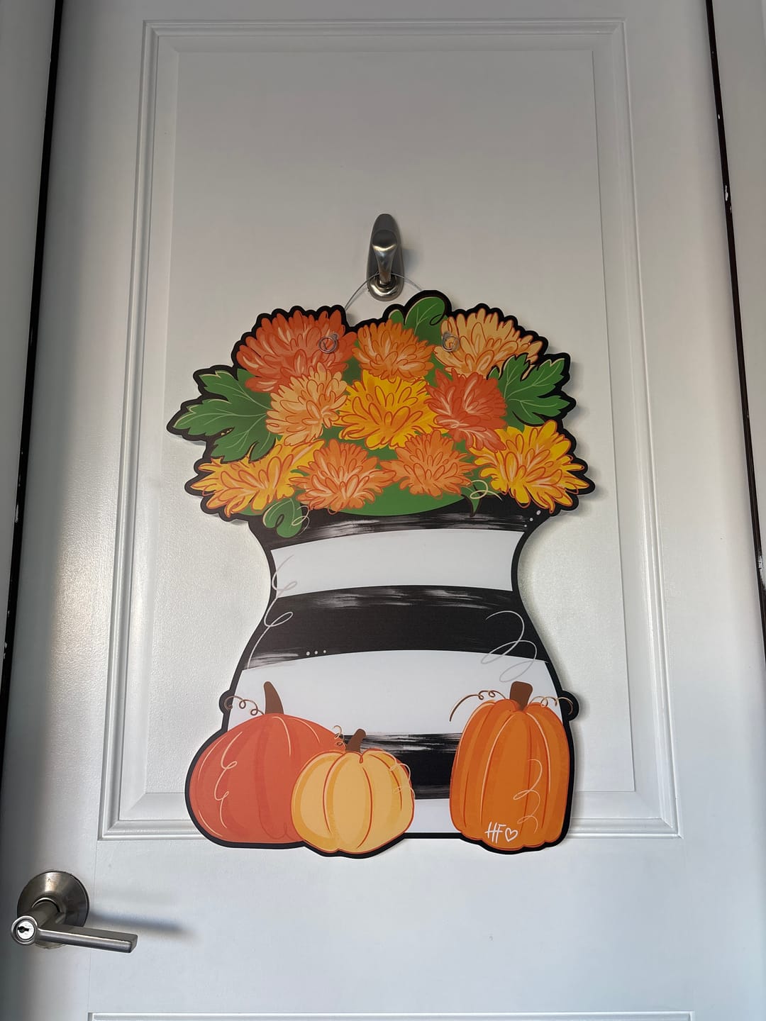 Customer photo review of Mums Bouquet Vase Door Hanger
