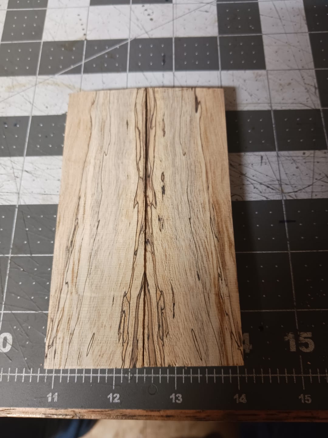 Customer photo review of Defective Spalted Tamarind Bowl Blank- 4" x 4" x 2" (with Pinholes)