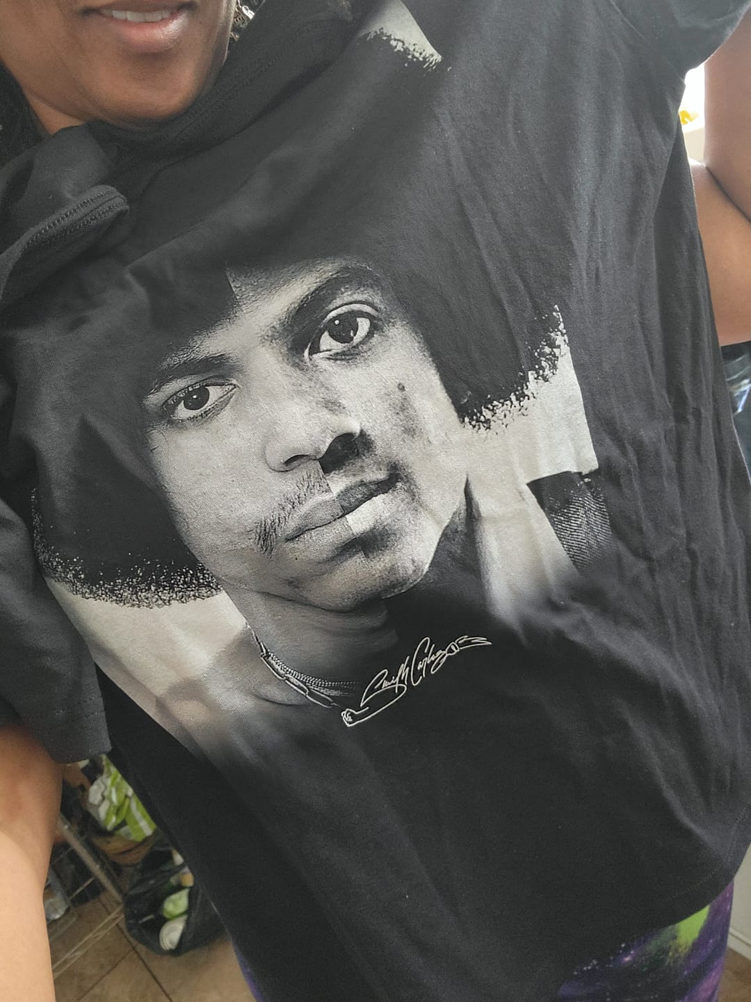 Customer photo review of Prince & Michael Jackson Classic Black T-Shirt