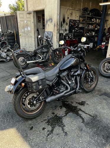 Customer photo review of 20L - Incognito Quick-Mount Small Saddlebags for Harley Softail Low Rider S FXLRS